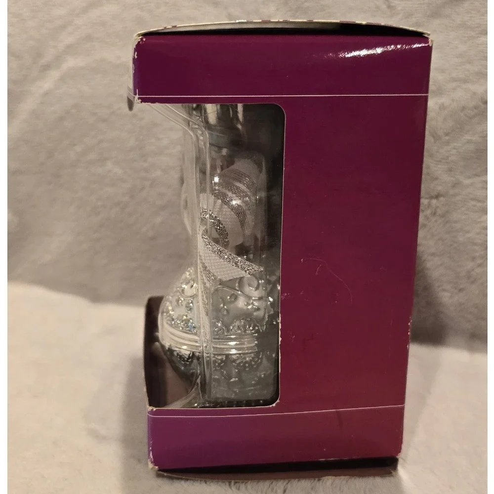 American Greetings Parents-To-Be Ornament Silver Ball Bow Baby Shower‎ Gift Box - Picture 4 of 4